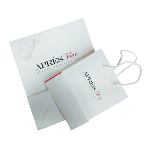 Tùy chỉnh sang trọng in logo mua sắm túi quà tặng giấy với Dây thừng màu trắng xử lý - Product Image 3