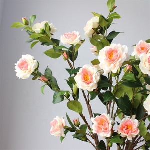 X-1055 النمط الكلاسيكي الاصطناعي كاميليا الحرير زهرة الشاي للتصوير الفوتوغرافي الديكور - Product Image 3