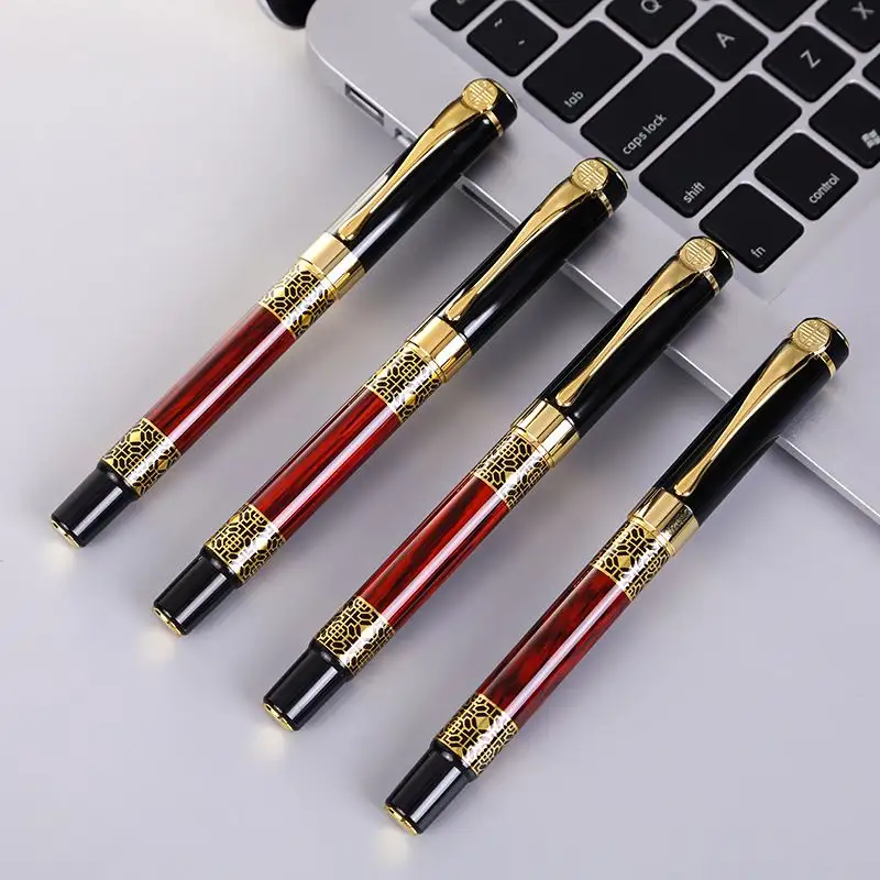 Pluma Estilografica Pena Fountain Kaligrafi Mewah 0.7Mm Pena OEM dengan Logo Kustom