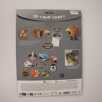 Costume d'animal en carton 3D fait main - Masque d'animal origami amusant et mignon à faire soi-même - Jouets stéréoscopiques 3D pour les enfants de 2 à 13 ans