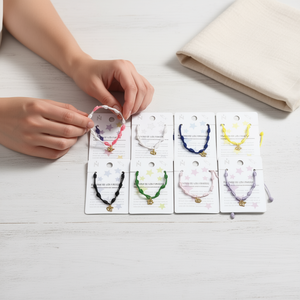 Pulsera <b>Gold</b> Rimmed Stainless Steel Seven Star Knot Bracelet Fashion <b>String</b> Bracelets 12PCS - Product Image 3