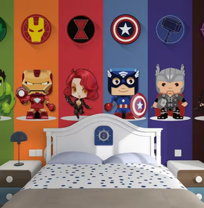 Nhân Vật Hoạt Hình 3D In Ấn Spider Người Đàn Ông Marvel Liên Minh Bức Tranh Tường Hình Nền Cho Trẻ Em Phòng Ngủ Trang Trí - Product Image 3