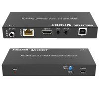 Extenseur HDMI HDBaseT 4K 18 Gbps avec IR bidirectionnel jusqu'à 150 m, USB2.0 pour système de cinéma maison