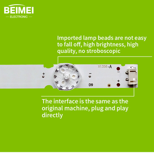 Tira de retroiluminación LED para TV, reemplazo de TV, A4, 9LED, 3V, 4 unids/set, para <span class=keywords><strong>Philips</strong></span> 50PUF6152/6192/T3 - Product Image 4