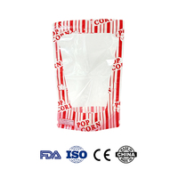 Pochette à fermeture éclair verticale de 26,5 cm (L) x 40 cm (L) x 11 cm (H), 50 microns, avec fenêtre transparente, sac d'emballage personnalisé pour pop-corn et snacks