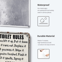 Juego de Letreros Metálicos Vintage Divertidos para Cuarto de Hombre, Decoración de Pared con Frases Humorísticas Retro para Cuarto de Hombre, Bar, Baño, Patio, Decoración del Hogar