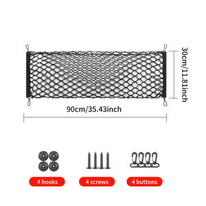 กระเป๋าตาข่ายใส่สัมภาระในรถสองชั้นแบบตาข่ายแนวตั้งสุดฮิตอุปกรณ์จัดระเบียบอุปกรณ์เสริมสำหรับจัดเก็บใช้งานง่ายโซลูชันการจัดเก็บ - Product Image 2