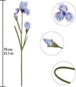 Fabricant de fleurs d'iris, vente en gros de fleurs d'iris artificielles de haute qualité, échantillon gratuit, décoration de mariage, aménagement paysager, jardin, iris - Product Image 3