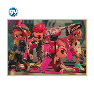 โปสเตอร์อนิเมะ <span class=keywords><strong>Splatoon</strong></span> Spray Fighter สำหรับตกแต่งผนังในร้านอินเทอร์เน็ตคาเฟ่ ห้องเล่นเกมส์  สไตล์เรโทร  ทำจากกระดาษคราฟท์  ภาพวาดติดผนัง  626 - Product Image 4