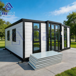บ้านสำเร็จรูปแบบขยายได้ AU Standard ขนาด 20 ฟุต 40 ฟุต 1 2 3 4 5 ห้องนอน พับได้ ขาย บ้านเคลื่อนที่ วิลล่า - Product Image 1
