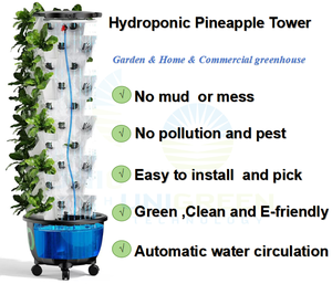 Système de culture hydroponique en tour à 8 niveaux, Tour d'ananas, Tour hydroponique avec éclairage, Système hydroponique vertical pour plantes à feuilles - Product Image 5