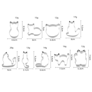Cartone animato creativo Set di 9 pezzi di acciaio inossidabile forma animale taglio stampi novità strumenti di cottura per <span class=keywords><strong>biscotti</strong></span> - Product Image 3