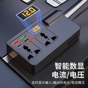 อินเวอร์เตอร์ในรถยนต์ 12V 24V ถึง 220V ซ็อกเก็ตอเนกประสงค์พร้อมจอแสดงผลดิจิตอลสำหรับใช้ในรถยนต์ - Product Image 1
