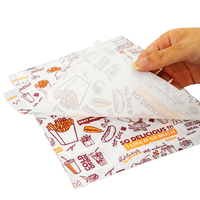 100 feuilles de papier sulfurisé personnalisées pour emballer les pizzas, les hamburgers, les frites, les sandwichs au poulet, le sucre et les aliments de type charcuterie