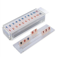 Seyahat Turnuvası Küp Mahjong Seti Okey Oyunu Akrilik Rummy Özelleştirilebilir Boyut Modern Tasarım