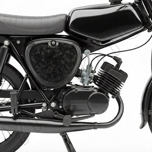 YHMOTO Carbon Fiber Side Cover Seitendeckel <b>Square</b> <b>Battery</b> Guard Motorcycle Fairing for Simson S50 S51 S53 Motorrad - Product Image 2