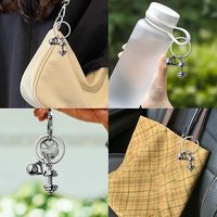 Porte-clés pendentif haltère en métal haut de gamme, simulation musculaire, cadeau personnalisé pour les passionnés de fitness