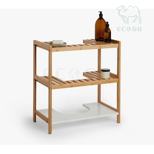 <span class=keywords><strong>Étagère</strong></span>s de salle de bain en bambou à 3 niveaux support organisateur polyvalent avec évier blanc <span class=keywords><strong>étagère</strong></span> de rangement en <span class=keywords><strong>bois</strong></span> pour salle de bain <span class=keywords><strong>sous</strong></span> les <span class=keywords><strong>étagère</strong></span>s de l'évier - Product Image 2