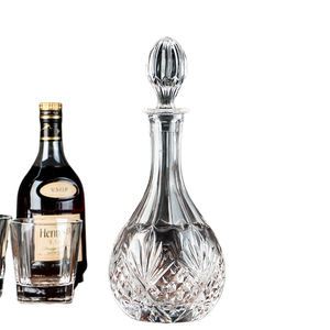 Bouteilles en verre personnalisées professionnelles 750 ml, bouteilles rondes en verre cristal avec bouchons à couronne pour whisky, vin, <span class=keywords><strong>tequila</strong></span> - Product Image 1