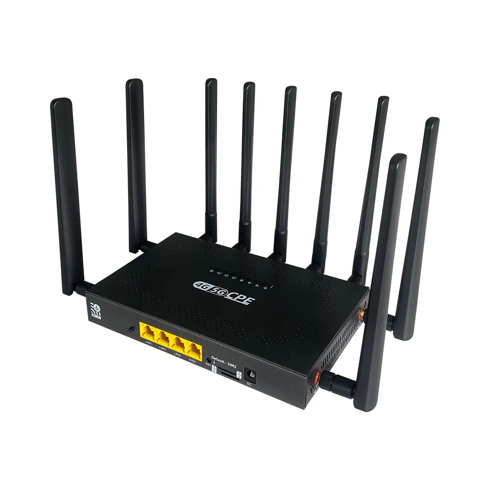 ประสิทธิภาพสูง MT7981B ชิปเซ็ต 802.11AX เครือข่าย 3000M ภาษาอังกฤษ Openwrt เฟิร์มแวร์ WiFi6 4G 5G SIM Router