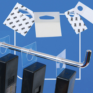 Bán Buôn Rõ Ràng Treo Khe Cắm Lỗ Treo Tab Hiển Thị Bán Lẻ Mạnh Mẽ Giữ Dính Gấp Móc Thẻ Cho Các Cửa Hàng - Product Image 6