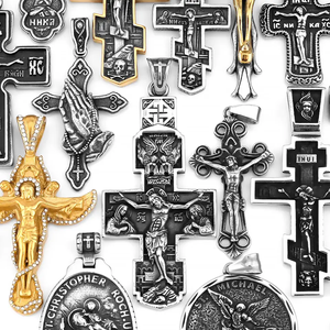 Colgante de Cruz de Acero Inoxidable 316L al por Mayor, Pieza de Jesús, San Miguel, San Cristóbal, Joyería Religiosa Resistente al Deslustre, Listo para Enviar - Product Image 4