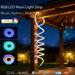 Bande lumineuse LED néon WiFi Graffitismart pour la maison, réglage des couleurs par application, 16 millions de couleurs RGB, lumières en forme de corde - Product Image 1
