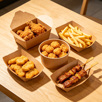 Boîte en papier personnalisée pour emporter, qualité alimentaire, pour hot-dogs, poulet frit, hamburgers, pour restaurants.