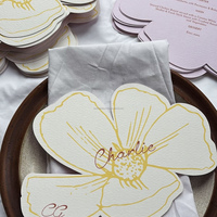 Ensemble d'invitations de mariage personnalisées au design vintage, découpées à la forme, avec ruban, RSVP et menu inclus, impression sur carton, fabriqué en Chine
