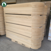 Cercueil en bois bon marché humain adulte pour les funérailles fabriqué par balsa planche en bois massif Paulownia léger