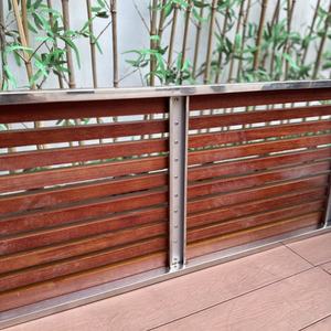 Urban Furniture Langlebige Edelstahl Camping Patio Bank Holz Massivholz Garten bank ohne Rückenlehne für Park Villa - Product Image 5