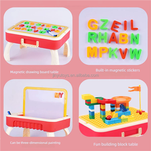 Groothandel 2 In 1 Vroege Educatie Tekentafel Speelgoed Schilderij Set Kind Tekentafel Voor Onderwijs Blok Gebouw Tafels Bureau Speelgoed - Product Image 4