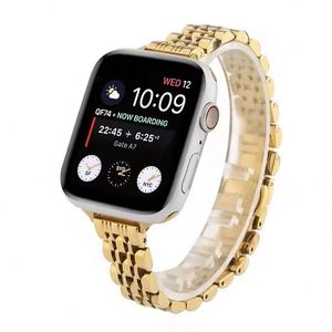 Bracelets de montre élégants en acier inoxydable mince pour femmes, design respirant de luxe - pour Apple Watch - Product Image 5