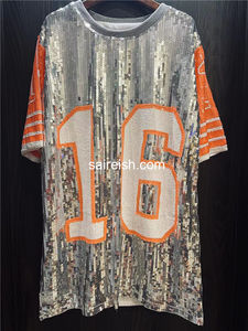 Saireish 2023 Women's for <span class=keywords><strong>Tennessee</strong></span> Vols 16スパンコールチュニックドレスカジュアルエコフレンドリーで洗える天然ウエスト付きホットセール - Product Image 2