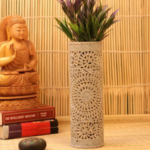 กระถางดอกไม้หินอ่อนทำมือ, กระถางต้นไม้หินอ่อนตกแต่งสำหรับตกแต่งบ้าน, วางบนโต๊ะและสวนในร่ม - Product Image 3