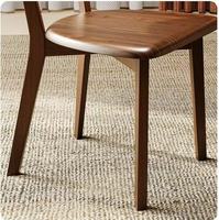 Chaise de salle à manger en chêne massif brun naturel avec dossier, design moderne minimaliste, style nordique, chaise de salon pour la maison