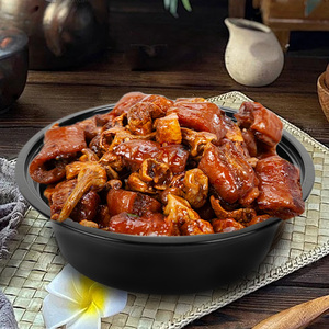 Hộp đựng thức ăn nhựa tròn kiểu Mỹ có nắp trong suốt, có thể dùng lò vi sóng, dùng một lần, hộp cơm trưa thức ăn nhanh - Product Image 6