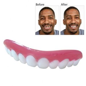 Couvre fausses dents supérieures et inférieures Placages sourire parfait Comfort Fit Flex Denture Paste Bretelles <span class=keywords><strong>pour</strong></span> double rangée de dents - Product Image 3