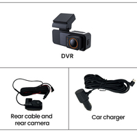 Caméra embarquée 4K avec Wi-Fi, GPS et vidéo en direct, vision nocturne, double objectif, caméra de recul pour voiture
