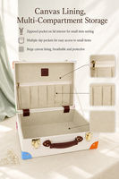 Boîte de rangement en cuir PU en gros, personnalisable avec logo, portable, pour cadeau de mariage, souvenir de bébé, organisateur de maison, étui décoratif