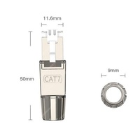 Câble Ethernet de terrain 8P8C sans outil Cat 7 Réseau FTP Blindé Cat6a Cat7 Connecteur RJ45 Modulaire Sans Outil