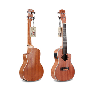 Fabrikneue 23-Zoll Cutaway Mahagoni Ukulele Matt mit geschlossenem Mechanismus Konzert-Ukulele Akustik & Elektro-Akustik mit EQ NA-15 - Product Image 1