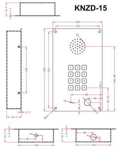 Vivavoce resistente alle intemperie telefono con filo in acciaio inox camera pulita telefono per ospedali aziende farmaceutiche industriali - Product Image 3