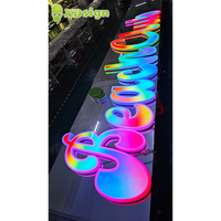 Lettres en relief LED personnalisées pour extérieur, enseigne publicitaire 3D illuminée, étanche IPx7, couleur magique, contrôle Bluetooth, décoration de voiture