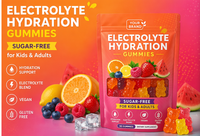 Gummies Énergétiques Hydratantes Sans Sucre pour Adultes OEM, Électrolytes pour le Sport, Booster d'Énergie avec Calcium, Magnésium, Vitamine C, Sans Gluten