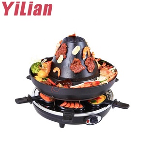 Grill électrique pour raclette de fête, 8 personnes, grillage <span class=keywords><strong>vertical</strong></span>, sombrero, fonte de fromage, spatules antiadhésives - Product Image 1