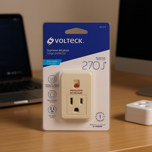 Adattatore di protezione da sovratensioni Volteck AD-270 da 270 Joule con presa messa a terra per apparecchiature elettroniche, protezione da sovratensione ad alta efficienza - Product Image 2