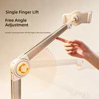 Support de téléphone et tablette FEIXIANG réglable à bras flexible en alliage d'aluminium, sans perçage, pour lit, dortoir ou bureau
