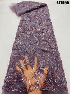 Hecho a mano diseño personalizado vestido de noche de lujo perla con cuentas de encaje mano de obra fina tul malla lentejuelas pesadas de moda 5 yardas - Product Image 4