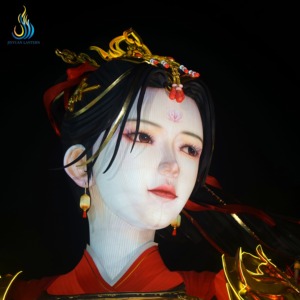 Lanterne de festival LED en tissu de soie sculptée à la main, personnages <span class=keywords><strong>Mulan</strong></span> et cheval en 3D, pour parc à thème - Product Image 4